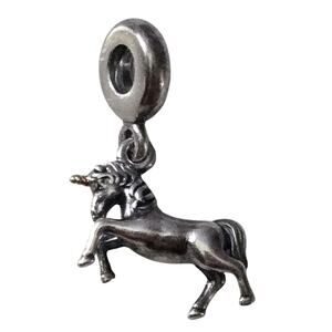 Genuine Pandora Gold & Silver Unicorn Charm Gold Horn S925 ALE